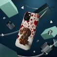 thumbnail image 3 of DistinctInk MagSafe Tough Case for Apple iPhone 14 Plus (6.7" Screen) - Valentine's Day Dachshund Puppy - Wireless Charging Compatible, 3 of 6