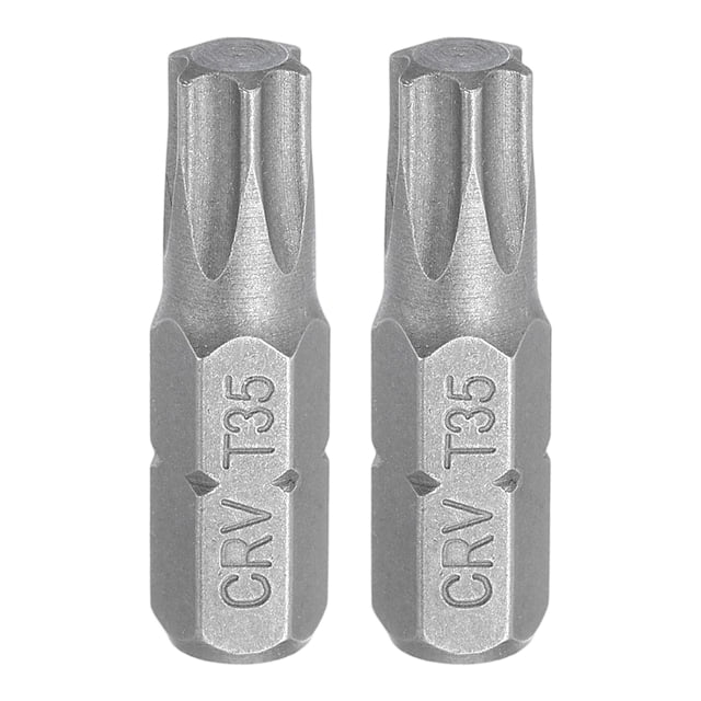 Uxcell 2pcs 1/4" Hex Shank T35 Head 1" Length Torx Screwdriver Bit