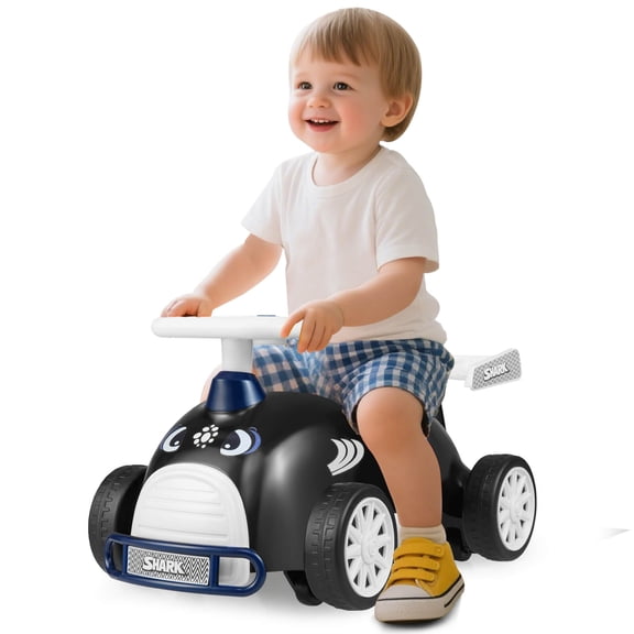 Infans Kids Ride On Push Car w/Music Under-Seat Storage Universal Wheels for Boys Girls