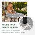 thumbnail image 4 of Round Outdoor Tablecloth with Umbrella Hole and Zipper, Gery Starfish Coastal Tablecloth with Elastic Waterproof, Summer Beach Nautical Sea Ocean Patio Table Covers for 55" - 60" Picnic Pool Tables, 4 of 9