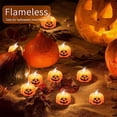 thumbnail image 4 of 12PCS LED Candle Lights Pumpkin Tealights Flameless Lights for Party Decorations, 4 of 8