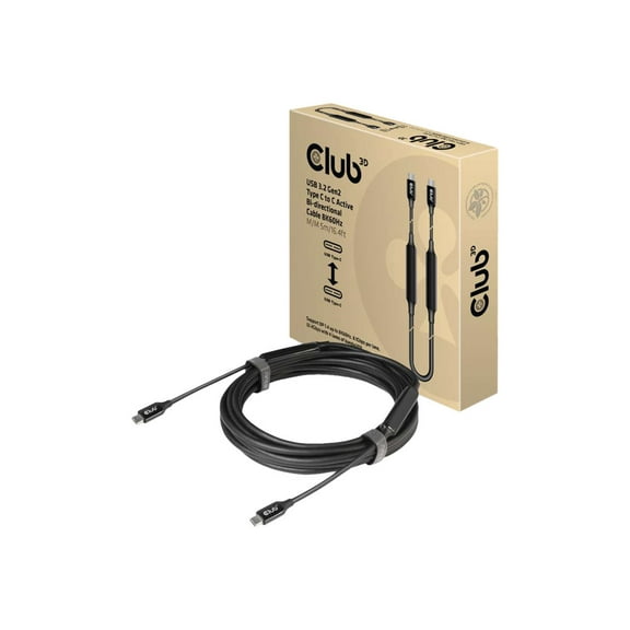 Club3D USB-C 3.2 Gen2 to USB-C Active Bi-directional Cable 8K60Hz Male/Male 5m/16.4ft Black Adapters
