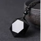 thumbnail image 5 of Collar de Obsidiana Estrella Hexagonal. Amuleto de Protección, Piedra Natural de Curacion y Energia. Buena Suerte y Fortuna - Cordon Negro MADIOLA Piedras Naturales, 5 of 7