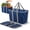 Blue/Gray - 30L, variant on Foldable Reusable Shopping Bag, 30L Collapsible EcoBasket Tote, Shadow Gray/Midnight Black