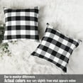 thumbnail image 2 of Black and White Buffalo Plaid Pillow Covers 18x18 Set of 2 Black Check Plaid Outdoor Pillow Covers 18x18 Black Throw Pillows for Farmhouse Christmas Decor, 2 of 3