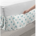 thumbnail image 2 of Neutral Color Bed Skirt, Cartoonish Soft Toned Pastel Stars Cartoon Bicolour Design, Elastic Bedskirt Dust Ruffle Wrap Around for Bedding Decor, 4 Sizes, Cadet Blue and Pale Peach, by Ambesonne, 2 of 2