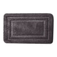 thumbnail image 1 of Matoen12 Embossed Polyester Quick Dry Bath Rugs, Non-Slip Entrance Doormat Water Absorbing Floor Mats, Home Decor Door Mat for Bathroom Kitchen Toilet, 16"x24", 1 Pack, Dark Gray, Rectangle, 1 of 9