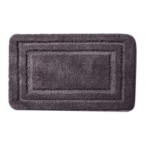 Fmbmuo Rectangle Bathroom Rugs Flat Pile Modern Machine Washable Bath Mats for Bathroom 100%Polyester 16x24in Dark Grey