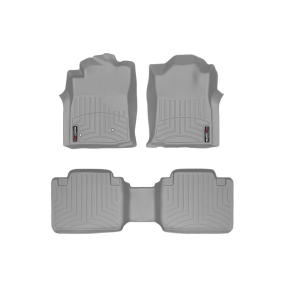 WeatherTech Custom Fit FloorLiners compatible with 2005-2007 Toyota Tacoma - 1st & 2nd Row, Grey