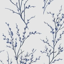 Laura Ashley Pussy Willow Off White and Midnight Wallpaper