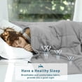 thumbnail image 2 of Weighted Blanket Anxiety Adult Kid Size 48x72 15 lbs (Soft Fabric, Light Gray), 2 of 7