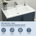 thumbnail image 5 of LOGMEY 31"x20" White Ceramic Vanity Top with Integrated Rectangular Sink - Drop-in Installation, Single Faucet Hole, 1.75" Drain, 5 of 8