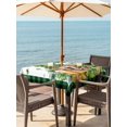 thumbnail image 2 of Outdoor Tablecloth with Umbrella Hole and Zipper, St Patricks Day Square Table Cloth 60x60 Inch Waterproof Tablecloth, Modern Watercolor Dogs Green Shamrock Picnic Table Cover for Patio Camping, 2 of 7