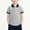 Gray, variant on Boys & Girls Color Block Polo Shirt, Kids Short Sleeve Cotton Blend School Uniform Tee, Summer Casual Collared Top White