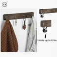 thumbnail image 7 of 4x Wall Mounted Rustic Coat Rack Entryway Hanging Home Organizr with Hooks Brown, 7 of 7