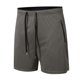thumbnail image 4 of Pantalones cortos de running para hombre con entrepierna de 5 pulgadas: bolsillos con cremallera, cintura elástica, poliéster-spandex, pantalones cortos deportivos para gimnasio, tallas S-XXXL para, 4 of 5