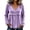 Purple, variant on Women's Velour Fringe V Neck Top, Long Sleeve Relaxed Boho Pullover Shirt for Casual Fall Winter Everyday Wear