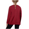 thumbnail image 5 of Fesfesfes Spring Summer Kids Girls Boys Long Sleeve Basic T Shirt Solid Color Casual Tee Shirt Round Neck Pullover Tops Clothes 5-13Years(Wine,9 Years), 5 of 6