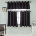 thumbnail image 2 of Cortina de Ventana Elegante Multicolortes Poliéster Negro Soledad Niveles de ventana, 2 of 7