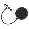 thumbnail image 1 of Cateissary Micrófono Filtro pop 360 grados Micrófono ajustable Pantalla de viento Micrófono de estudio de doble capa Filtro pop Cables de audio/vídeo, 1 of 6
