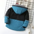 thumbnail image 4 of Boy Winter Coat Size 8 Toddler Kids Baby Boys Girls Winter Warm Solid Coats Bear Ears Hooded Padded Jacket Outwear Windproof Jacket Boys Z0H-Blue, 4-5 Years, 4 of 4