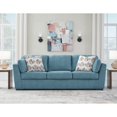 thumbnail image 3 of Roundhill Furniture Clareen 3-Piece Living Room Set, Sofa Loveseat and Cutler Chair, Teal, 3 of 11