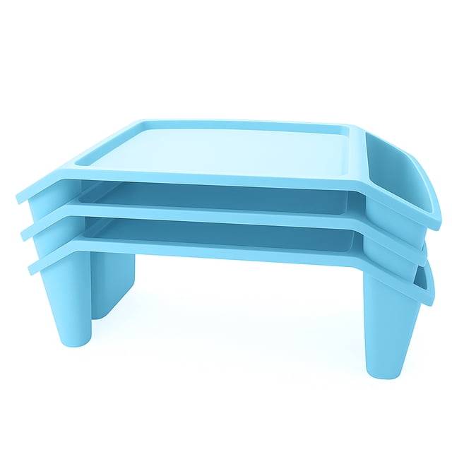 Storex Portable Plastic Lap Desk, Lightweight Tray for Children, Blue