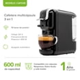 thumbnail image 3 of Cafetera Multicápsulas con Control de Nivel de Agua 0.6Litros Avera CAF02B, 3 of 9