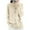 Beige, variant on Women's Crew Neck Solid Warm Long Sleeve Sweater Single Breasted Knitted Jumper Cardigan