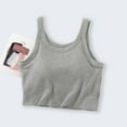 thumbnail image 2 of Fartey Camis Top for Women Built in Bra Spaghetti Strap Workout Yoga Shirts Basic Solid Color Padded Tank Tops 2025 Summer Going Out Tanks Gray L, 2 of 7