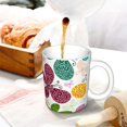 thumbnail image 3 of Yiaed Colorful Butterflies Print Ceramics Coffee,Large Handle Design,Extra Large Tea and Coffee Cup for Office and Home Mugs, 3 of 6