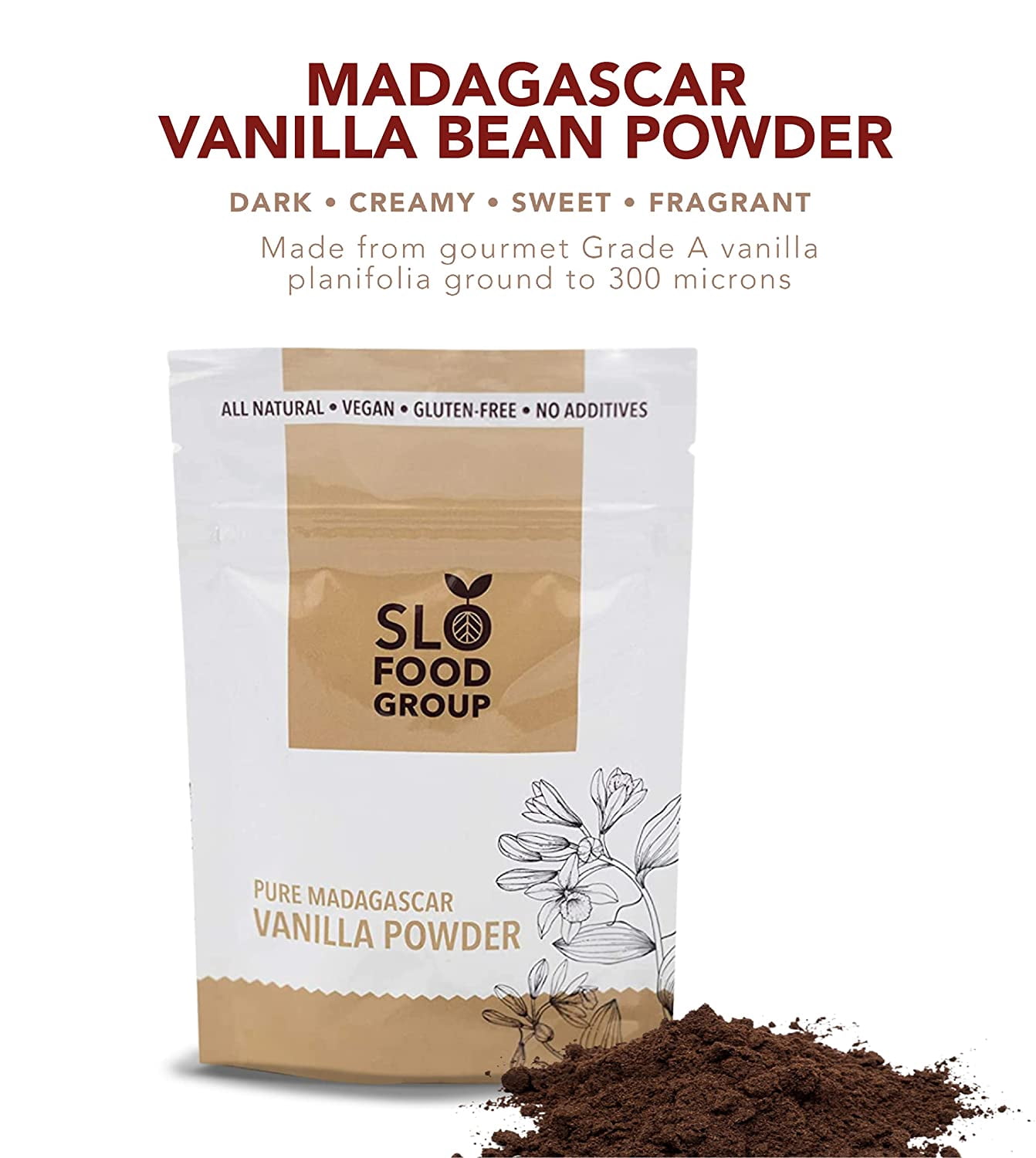 Madagascar Ground Vanilla Beans - Vanilla Powder Planifolia - 4oz