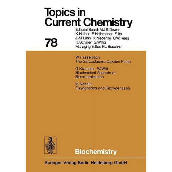Topics in Current Chemistry Biochemistry, Book 78, (Paperback)