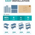 thumbnail image 4 of Potting Bench Outdoor with Storage, 3-Tier HDPE Gardening Table with Angled Legs & Tool Hooks, All-Weather Heavy Duty Potting Table for Patio, Backyard, Garden, Blue, 4 of 8