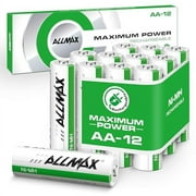 Allmax AA Maximum Power .. Rechargeable NiMH Double A .. Batteries (12 Count)  .. Ultra Long-Lasting, Recharge up .. to 2,000x Times, Pre-Charged, .. Maximum Performance  1.2V