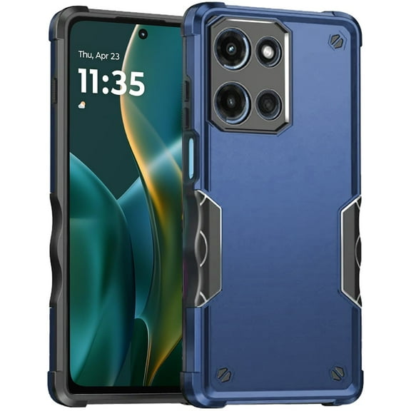 Military Grade Shockproof Hybrid Armor Case for Motorola Moto G Stylus 2025 - Blue