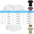 thumbnail image 3 of yillto Womens V Neck Shirts Short Sleeve Tunic Plain Tops Summer Causal Solid Color Crop Slim Tshirts, 3 of 4