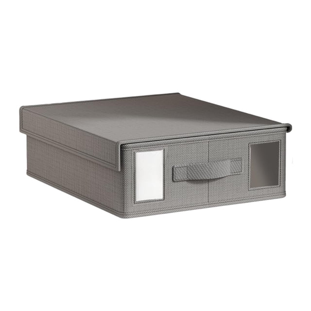 Organizador de sábanas, organizador de ropa de cama, transpirable, multiusos, a prueba de polvo, almacenamiento de sábanas para toallas, sábanas Queen Gris oscuro