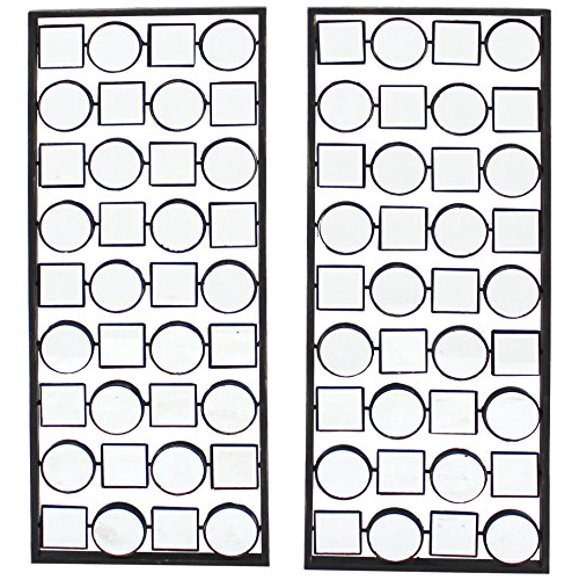 Teton Home WD-043 S/2 Metal Wall Plaque with Mirror