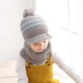 thumbnail image 5 of Gorro de invierno con orejas de gato para bebés y niños, gorro de punto con capucha y forro polar MFZFUKR CJWUS-6038, 5 of 5