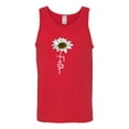 thumbnail image 2 of Wild Bobby, Faith Flower Script Inspirational/Christian Men Graphic Tank Top, Red, Medium, 2 of 6