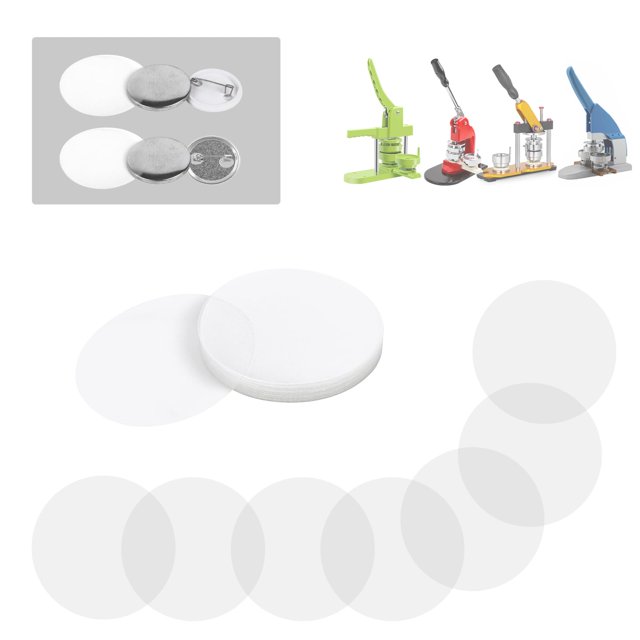 Película para chapas Happizza de 45 mm transparente, 200 piezas para máquina de chapas