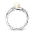 thumbnail image 2 of Sterling Silver Rhodium Plated Diamond and FW Cultured Pearl Ring, 2 of 6