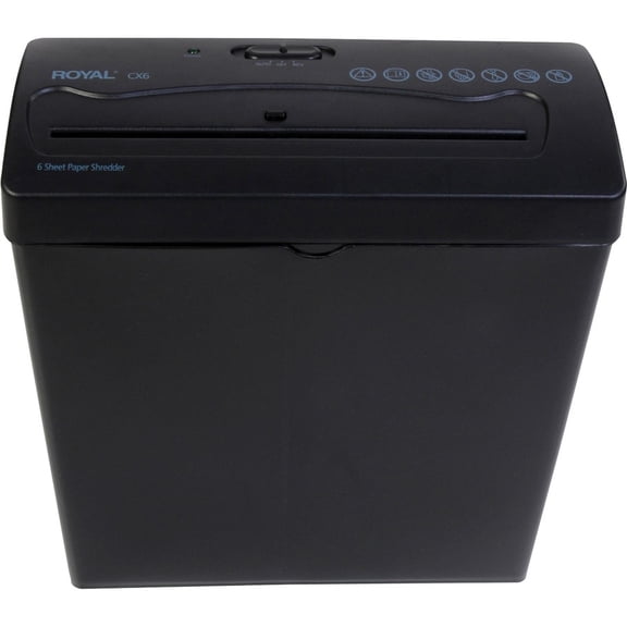 Royal® 6 Sheet Cross-Cut Shredder, Black, CX6