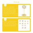 thumbnail image 5 of Baohd 10 Pieces Table Number Stand Round Shape Metal Convenient Card Holder Centerpieces Paper Clamp Wedding Decoration Tabletop Decor Gold round, 5 of 5