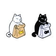 thumbnail image 2 of 2x Cute Cats Enamel Pins Lapel Badges Pins Brooch Button Pins Gift Jewelry Lapel, 2 of 8