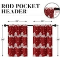 thumbnail image 3 of Christmas Kitchen Curtains Xmas Tree Window Curtains Over Sink Set of 2, Red Short Tier Curtain for Kitchen, Winter Snowflakes Kitchen Decor 27.5" x 36", 3 of 6