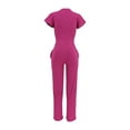 thumbnail image 5 of UPPADA Women's Sweater Sets 2 Piece Outfit,Fall Sets for Women 2 Piece Outfits Casual Ribbed Knit Sets Short Sleeve Tops and Wide Leg Pants Lounge Set Travel Tracksuit Set Hot Pink,M, 5 of 6