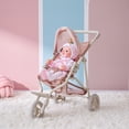 thumbnail image 2 of Olivia's Little World Jogging Baby Doll Stroller, Foldable Confetti Design with Canopy and Storage, Fits 15"–18" Dolls, Pretend Play Doll Accessory for Girls Age 3-6, 2 of 15