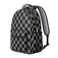 thumbnail image 2 of Gray and Black Checkered Pattern Backpack for School, Cute School Bag with Adjustable Shoulder Straps and Padded Back, 15.3"x11"x7.1", 2 of 5